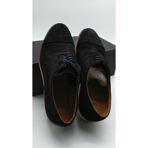 Hugo Boss Navy Blue Suede Oracle Derby Men\'s Dress Shoes Size 8.5 (New in Box) main image 7